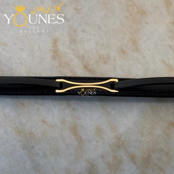 دستبند طلا چرم مردانه L109